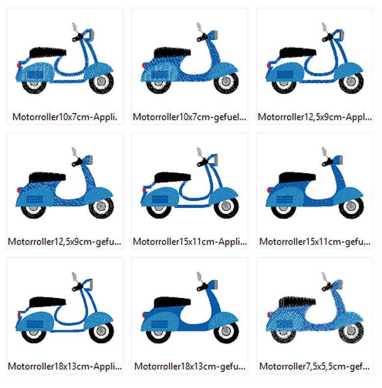 Motorroller Stickdatei  image number 2