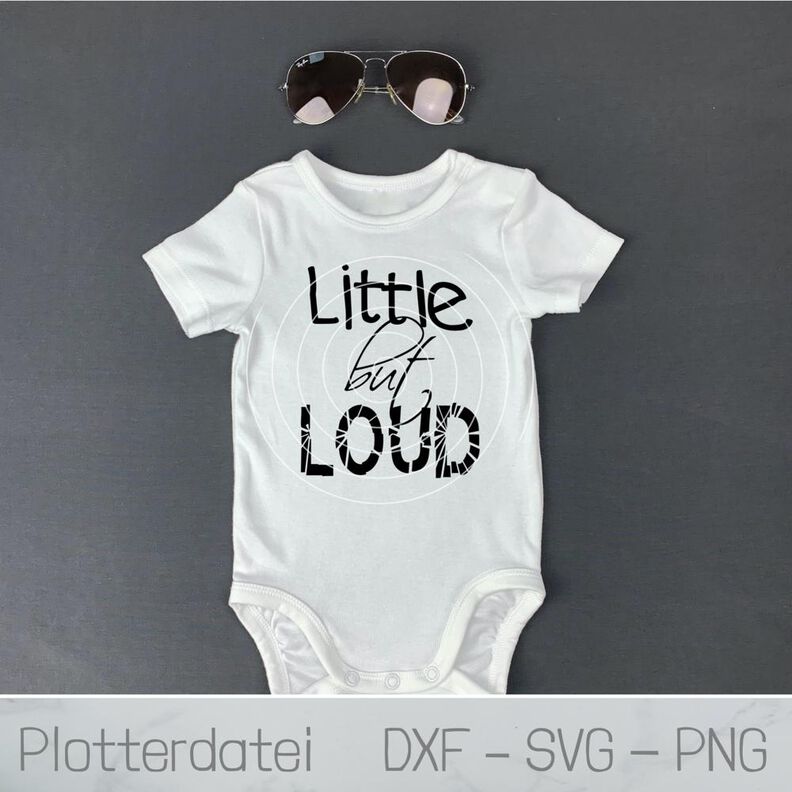 Plotterdatei - little but loud - SVG, DXF, PNG image number 1