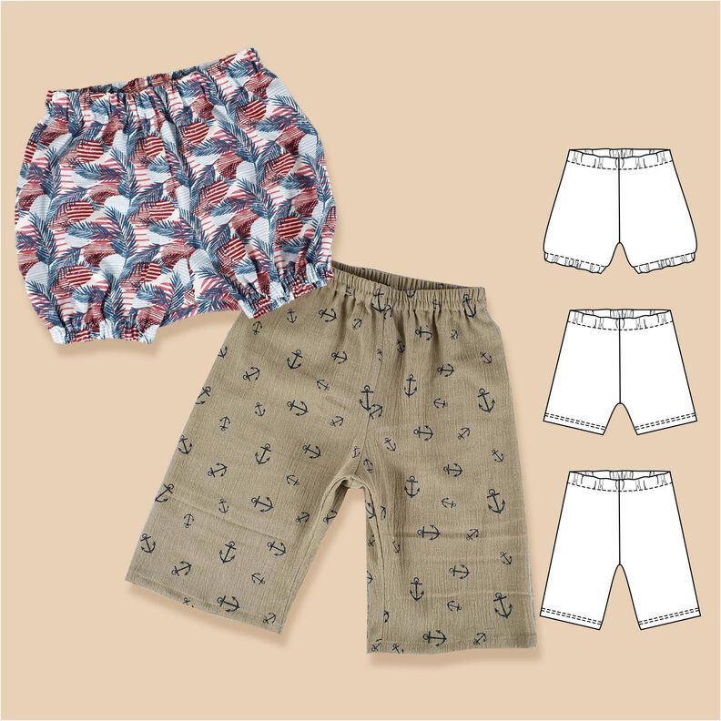 Lexi – Babyhose für den Sommer mit Gummizug Gr. 50-98, A4+A0 image number 1
