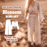 Zweiteiliges Boho Set aus weiter Hose und Bluse | Blossom thumbnail number 1