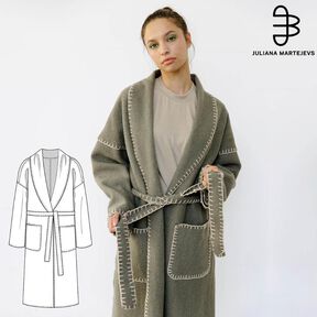 Mantel OHNE NÄHMASCHINE nähen Schnittmuster für Damen