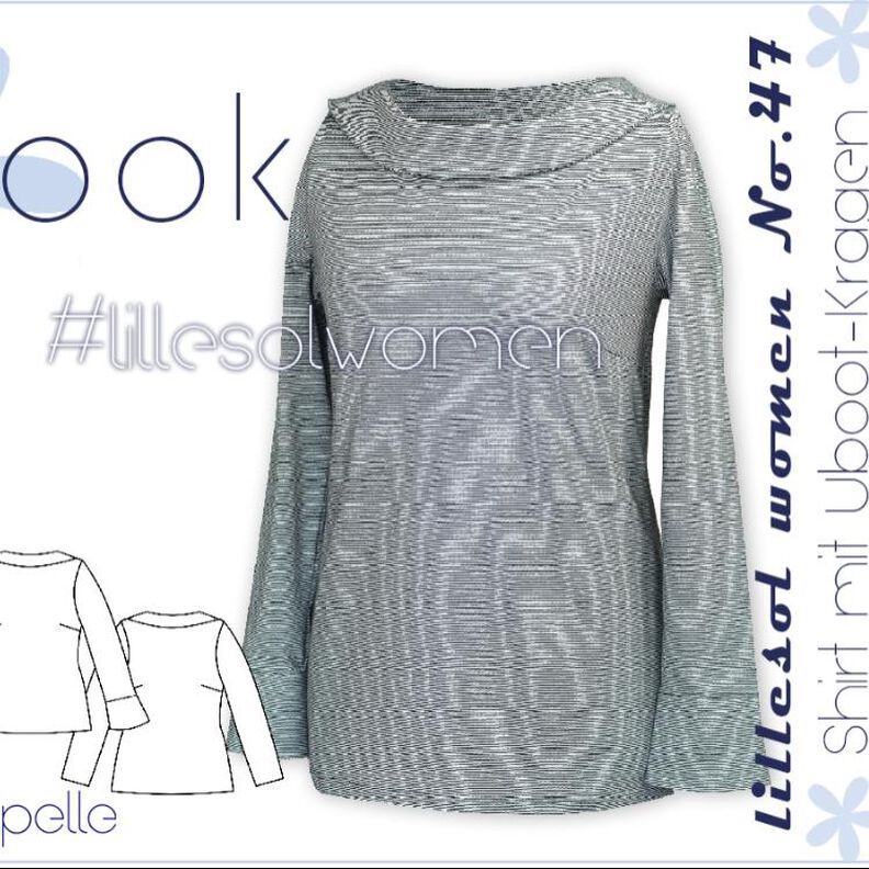 Schnittmuster lillesol women No.47 Shirt mit UbootKragen image number 1
