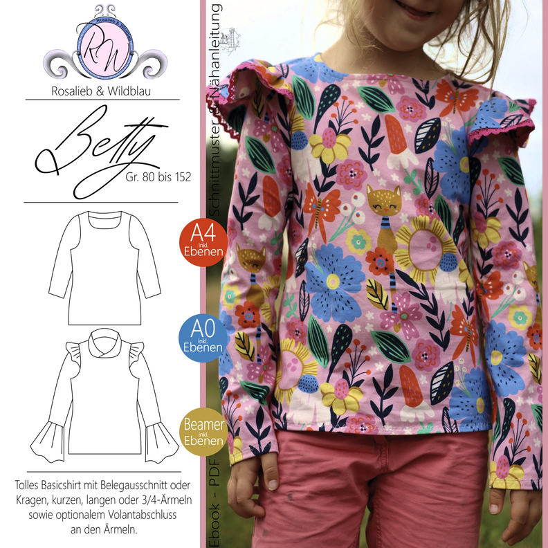 Betty Shirt Gr. 80 bis 152 image number 1