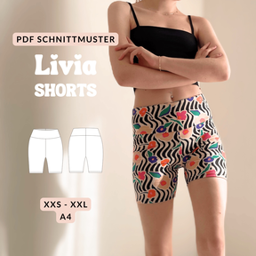 Radlerhose | Yoga Shorts | Schnittmuster XXS - XXL | Livia