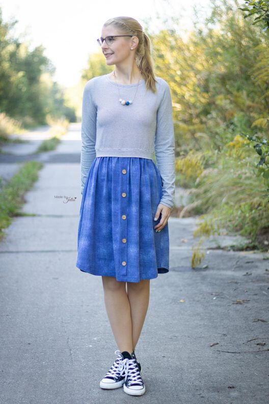 *Ladies Button Dress* Kleid mit Knopfleiste Gr. 30 bis 56 image number 3