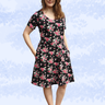 „Isa“ – Jerseykleid mit glockigem Rock, BU 80-116, A4+A0 thumbnail number 4