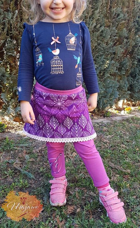 KINDER LEGGINGS LEGGINS MIT ROCK Gr. 56-146 image number 5