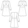 Kurz-& Langärmeliges Kleid mit V-Ausschnitt PERMATA♥Gr.34-56 thumbnail number 4