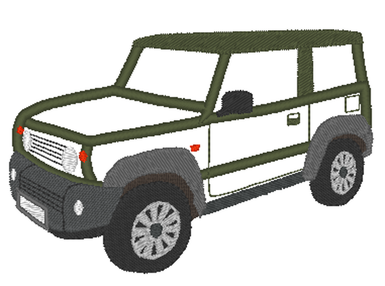 Stickdatei - Geländewagen Auto für Stoffapplikationen image number 6