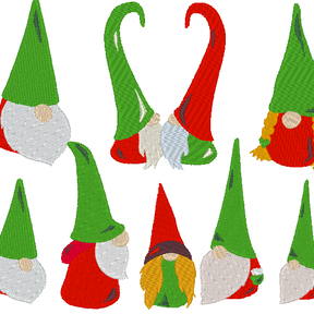 Gnome Zwerg Weihnachten Stickdatei