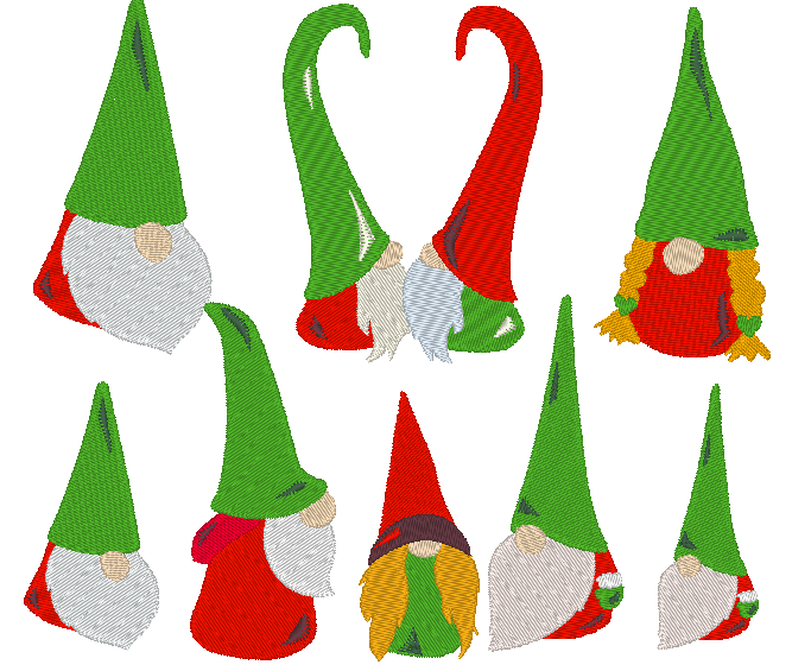 Gnome Zwerg Weihnachten Stickdatei image number 2