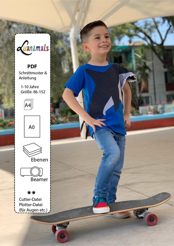 T-Shirt Kind E-Book Luanimals Hai Henry (86-152cm) image number 3