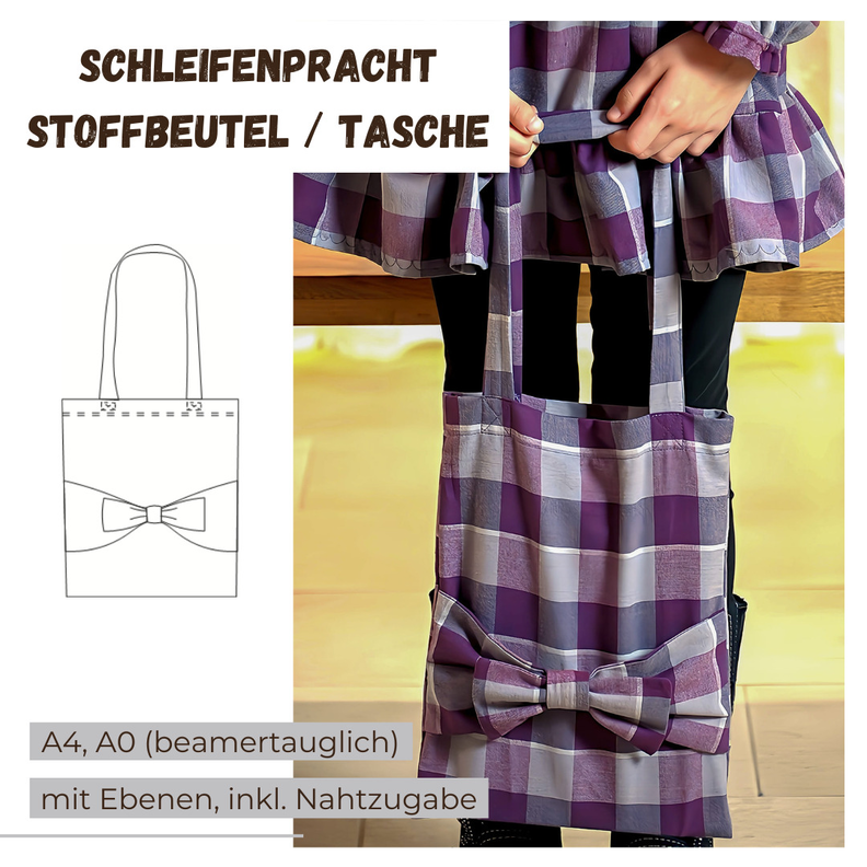 Stoffbeutel Tasche Schleifenpracht image number 1
