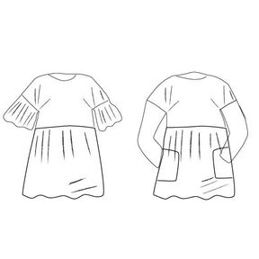 LOELLA Girls  / Tunika Kleid für Musselin und Webstoffe