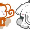 XL Afrika Tiere Elefant Zebra Affe Giraffe Stickdatei thumbnail number 6
