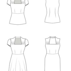 GINETTE- Shirt oder Kleid PDF-A4, A0 und BEAMER