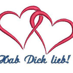 Stickdatei Kontur Herzen 4er SET 13x18cm