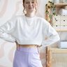 Oversize Sweater / Pullover mit Gummizug 34-56 thumbnail number 3