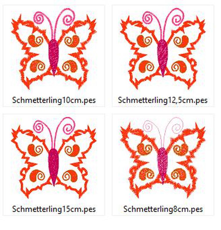 Stickdatei Schmetterling mit Zacken image number 6