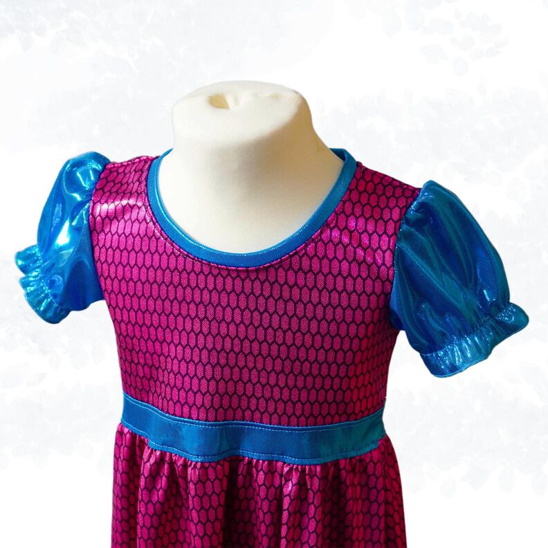 Milana Kinder Kleid mit Puffärmeln Größe 86-158, A4+A0 image number 7