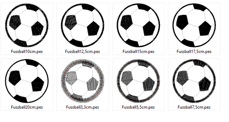 Stickdatei Fussball Fußball image number 2