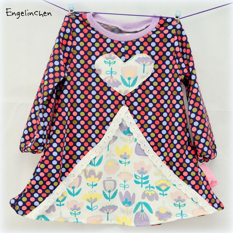 HEARTrock Tunika Kleid Gr. 74 - 164 + Puppenschnitt image number 5
