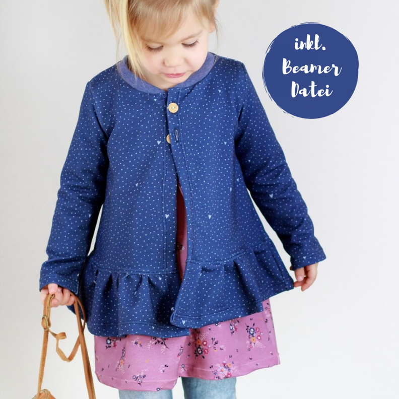 Girly Cardigan Gr. 86 - 164 inkl. BEAMER DATEI image number 1