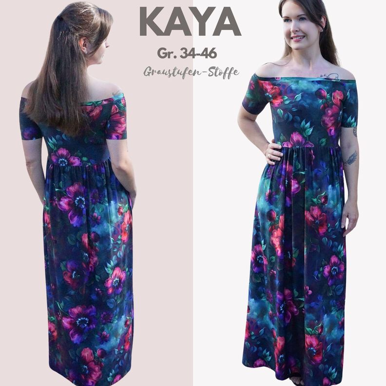 (Maxi)kleid Carmenkleid Kaya Nähanleitung und Schnittmuster image number 1