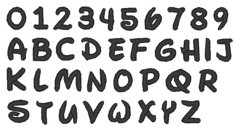 Buchstaben Zahlen in 1cm 1,5cm und 2cm Stickdatei image number 3
