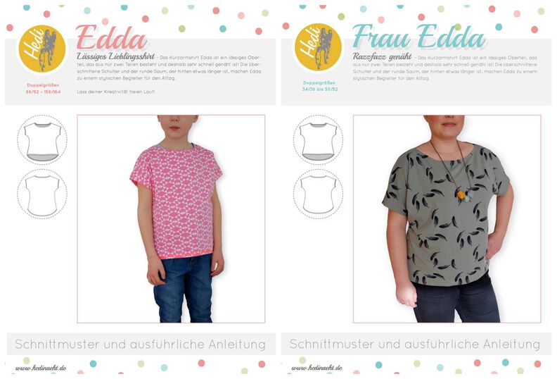 Set: ebooks Kurzarmshirt Frau Edda und Edda  image number 1