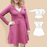 Romy – Wickelkleid & Shirt mit Band Jersey, Bu 80-116, A4+A0 thumbnail number 1