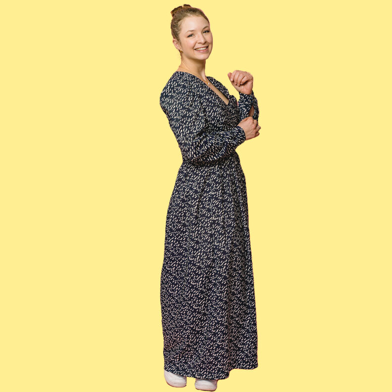 Kurz-& Langärmeliges Kleid mit V-Ausschnitt PERMATA♥Gr.34-56 image number 5