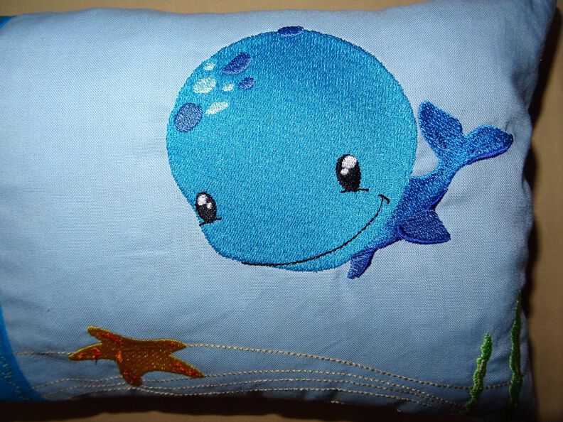 Stickdatei - Wal Kissen und L&auml;tzchen SET ITH image number 5