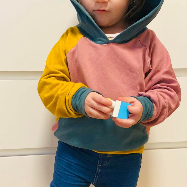 Kinder Hoodie Sweater Raglan Ärmel TIBU ♥ Gr. 92-164 image number 3