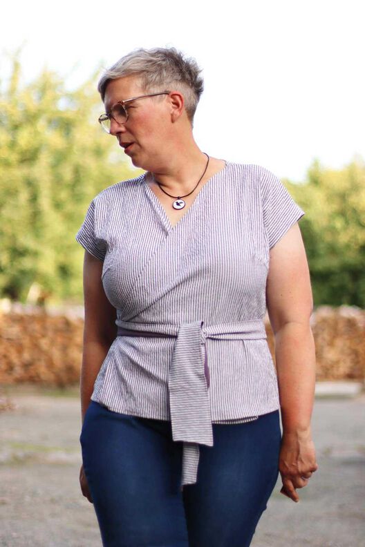Wickelbluse OLIVIA (34-56) Schnittmuster image number 4