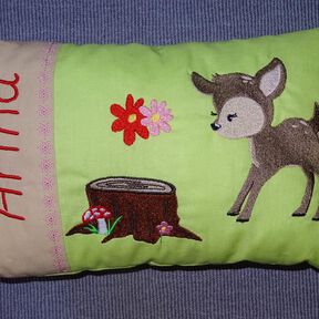 Reh Stickdatei inkl. Taschenbild und ITH Kissen