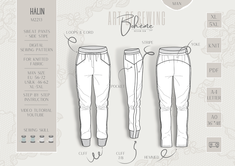 www.bohemedesignsew.com - HÅLIN.jogger Plus Herren image number 9