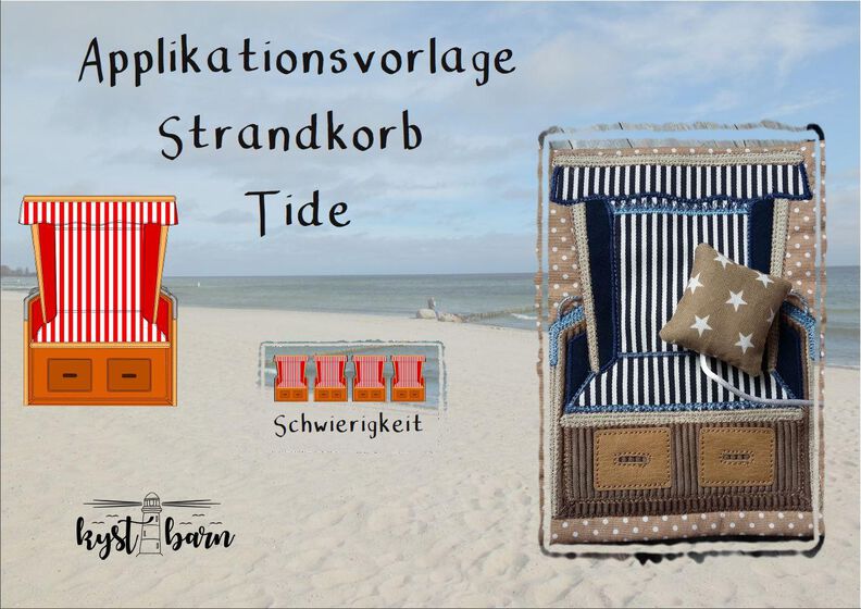 Applikationsvorlage und Nähanleitung Strandkorb (frontal) image number 2