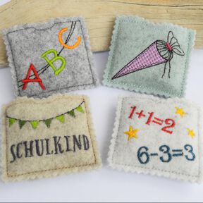 Stickdatei Schulanfang ITH Schokohülle klein 5 Motive