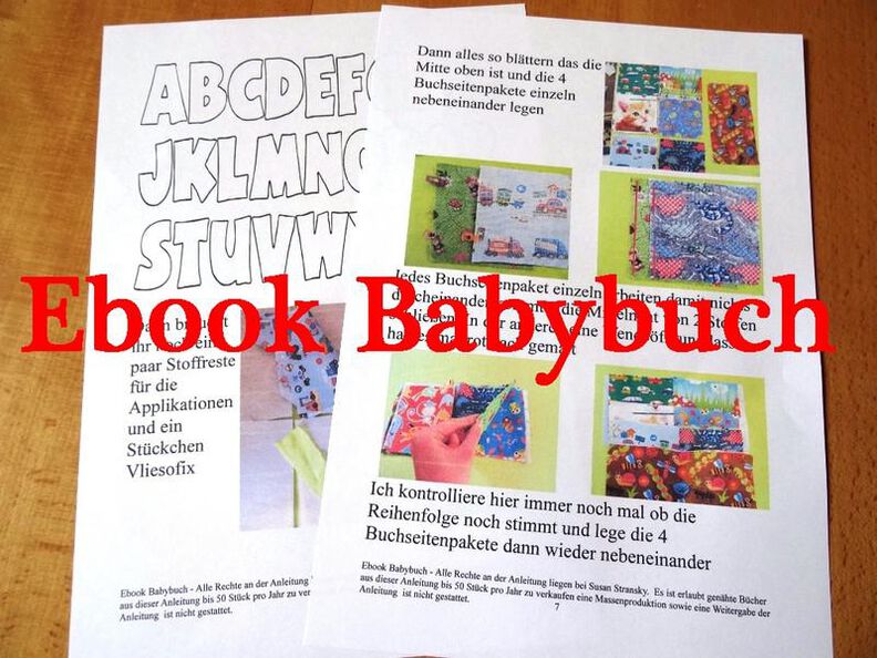 Babybuch mit Name nähen Anleitung image number 2
