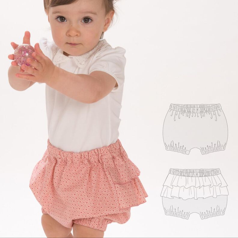 EMI Baby Pumphose Schnittmuster mit Gummizug und Rüschen image number 1