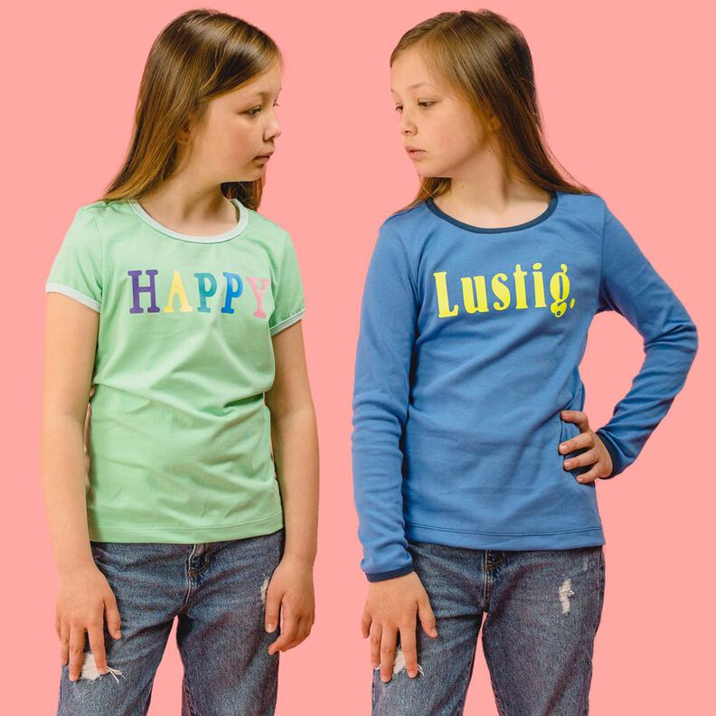 Kinder Shirt Schmal mit Kurz- & Langarm LALU ♥ Gr. 92-164 image number 1