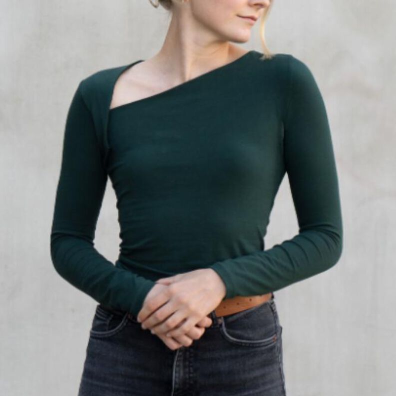 Asymmetrisches Langarmshirt "Alea" - Gr. 34 - 46 image number 1