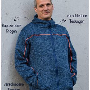 Fleecejacke Herren Schnittmuster Gr. XS-4XL -sein PEDRO #84