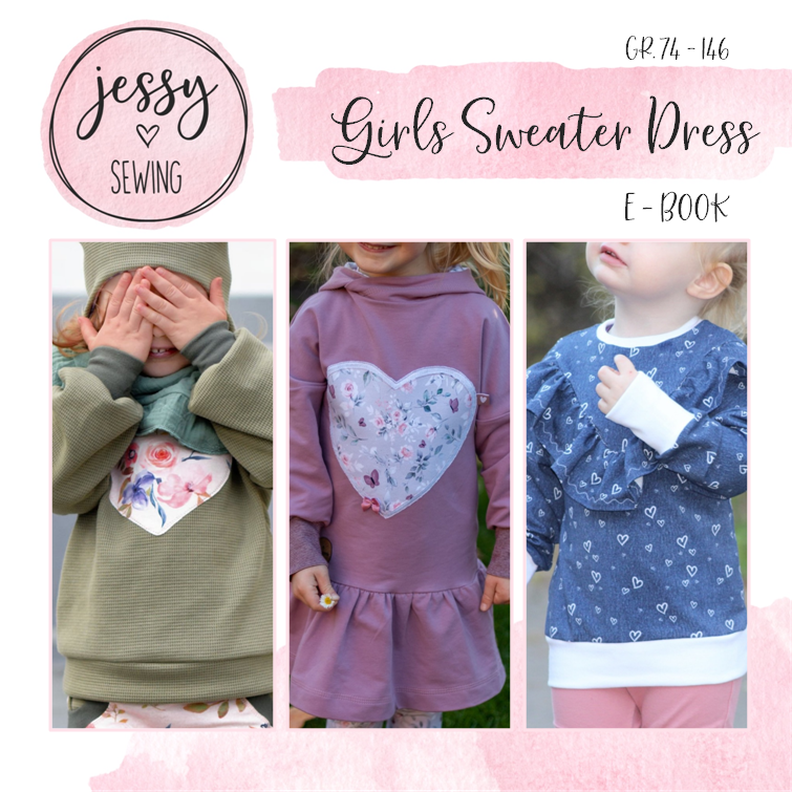 *Girls Sweater Dress*Sweater Hoodiekleid Ballonärmel  image number 1