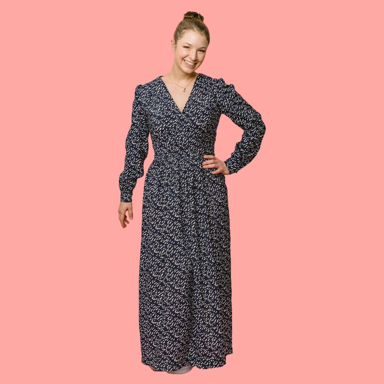 Kurz-& Langärmeliges Kleid mit V-Ausschnitt PERMATA♥Gr.34-56 image number 6