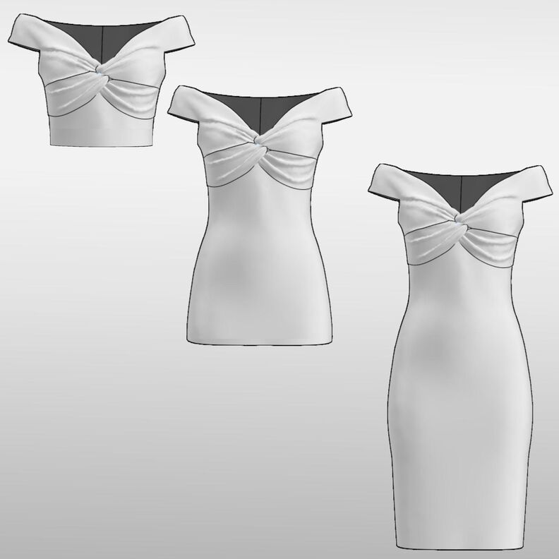 Elise– Etui-Kleid + Croptop  32-52 image number 2