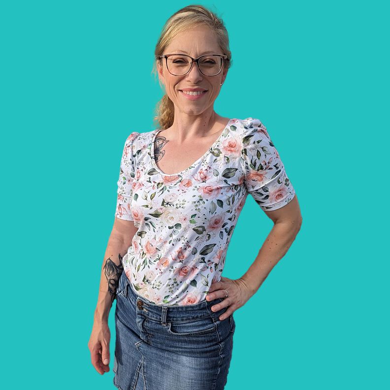 Puffärmel Shirt Kurz- & Langarm Damen TRENDI ♥ Gr. 34-56 image number 4
