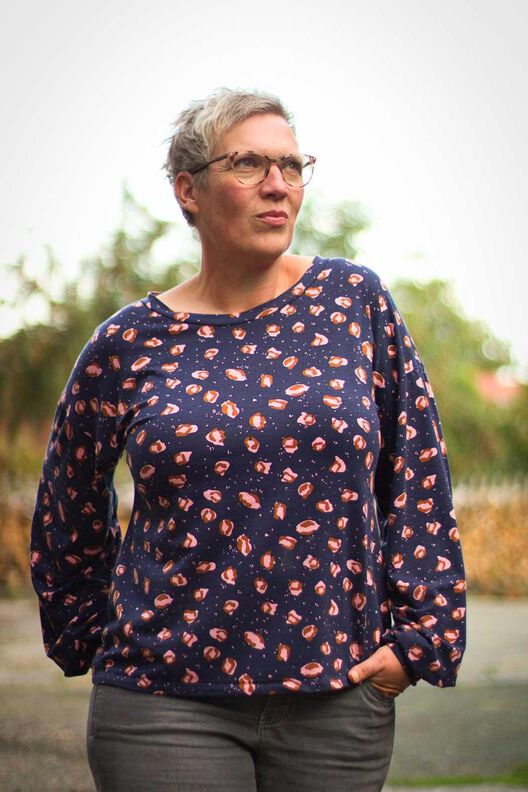 Jersey Bluse (32-56) CASTANHA Damen Shirt Schnittmuster image number 2
