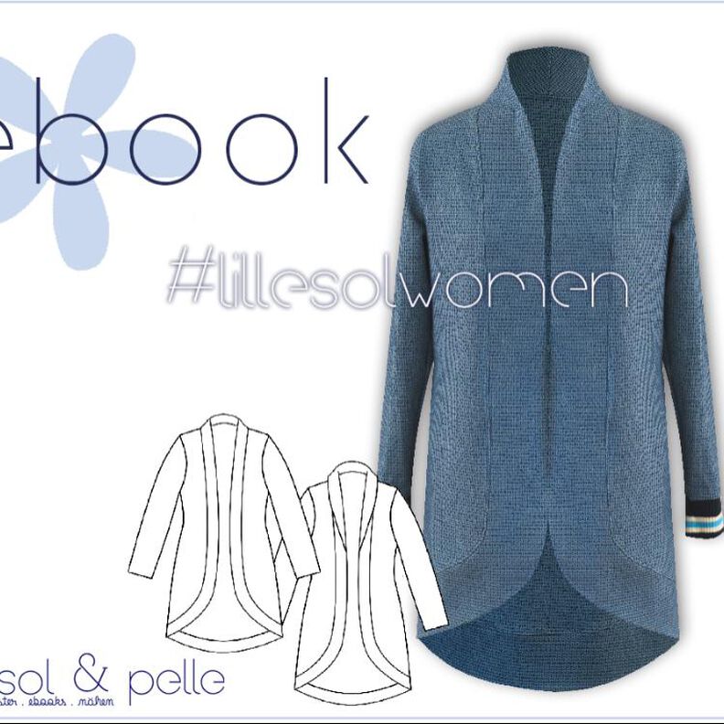 Ebook LongCardigan Schalkragen *mit A0-Datei + Video* image number 1